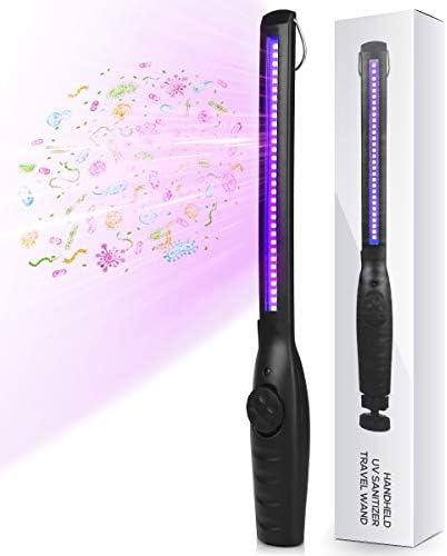 UV Light Sanitizer, Portable UV Light Disinfection Lamp USB Rechargeable Ultraviolet Light Sanitizer for Home Hotel Travel Car UV Light Sanitizer Wand by Unknown