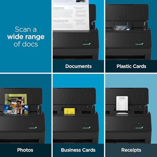 ScanSnap iX2400 High-Speed One-Touch Button Color Document Scanner, Black - Image 3