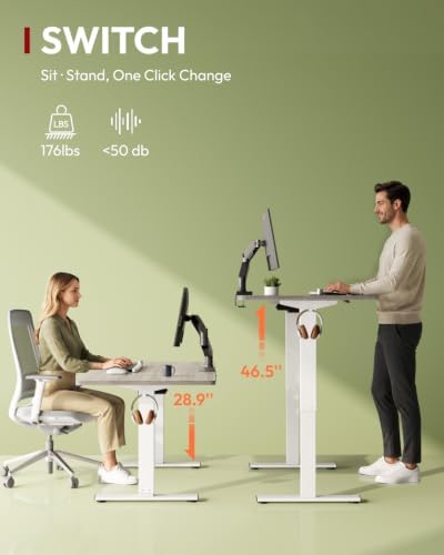 SANODESK 1'' Thick One-Piece 48 x 30'' Height Adjustable Standing Desk - Image 2