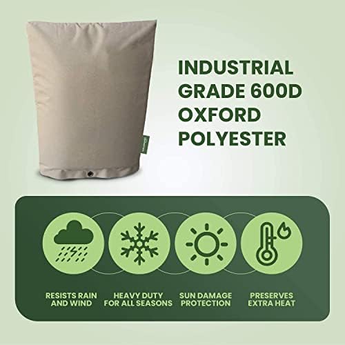 The Original Pipe Insulation Cover (5˚F) Winter Pipe Insulation (UV-Coated),Pump Cover, Sprinkler Irrigation Valve Cover, Backflow Preventer Freeze Protection (17W X 24H 4-Way) - Image 5