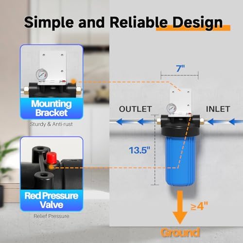 PUREPLUS 1-Stage Whole House Water Filter System, Iron & Manganese Reduce - Image 6