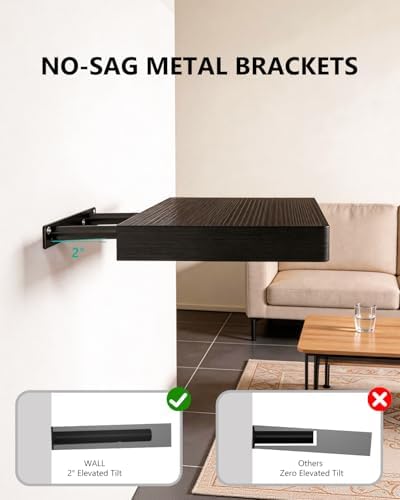 WALI Floating Shelves for Wall, 1 Tier Bathroom Storage Shelf Over Toilet, for Bedroom Bookshelf, Living Room Decor, Kitchen, Nursery, Laundry, Soundbar Floating Shelf Mount Under TV (CS101L), Black - Image 4