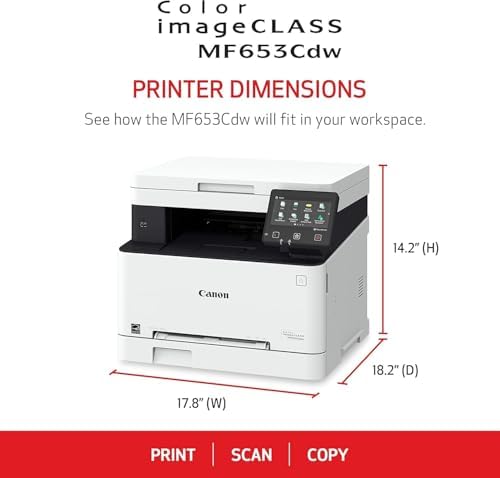 Canon Color imageCLASS MF653Cdw Laser Printer (White) (Renewed) - Image 4