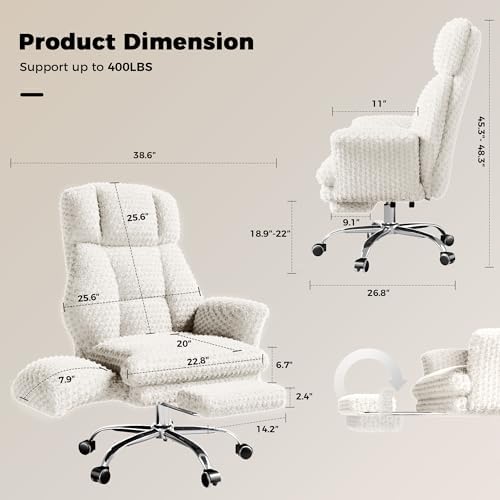 Big and Tall Office Chair, Flip Armrests for Pets & Cross Legged Sitting - Image 2