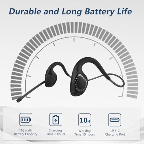 BANIGIPA Bluetooth Headset with Microphone, Open Ear Headphones with Mic - Image 6