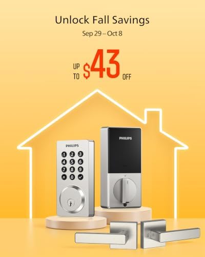 Philips WiFi Keypad Door Lock with Handle, App Control Smart Deadbolt Lock - Image 2
