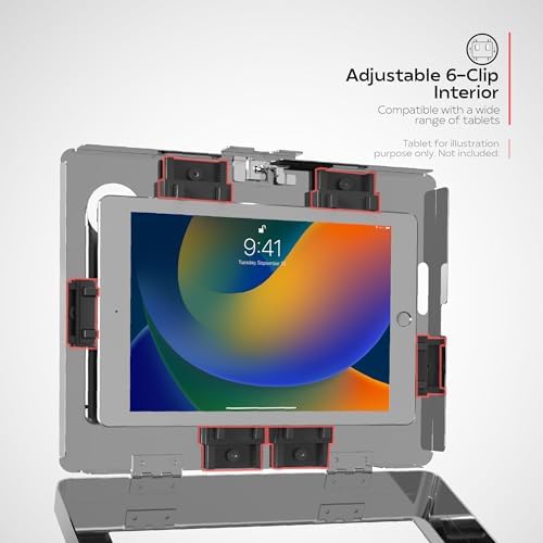 Stainless Steel iPad Wall Mount - CTA Anti-Theft Tablet Enclosure for iPad 10.9" 10th Gen - A16 - Air 11 - Pro 11" - 7/8/9 Gen - 10th Gen 10.2" - Pro 11" - Air 4 - Galaxy Tabs - (PAD-SSPARAW) - Image 3