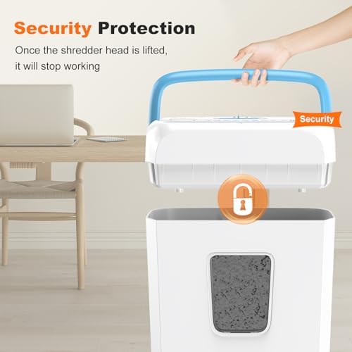 Bonsaii 6-Sheet Cross Cut Paper Shredder for Home, 3.4 Gal Bin - Image 4
