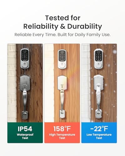 DESLOC B200 Smart Front Door Lock Handle Set, Fingerprint & App Control - Image 5