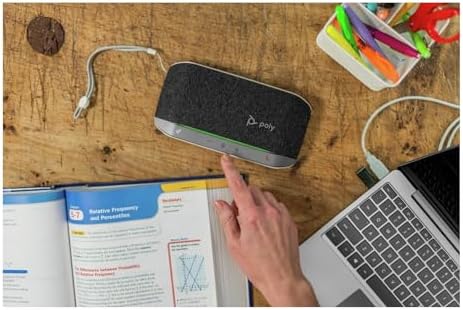 Poly - Sync 20+ Bluetooth Speakerphone (Plantronics) - Personal Portable Speakerphone - USB-C Bluetooth Adapter - Connect to Your PC/Mac/Cell Phone - Works with Teams (Certified), Zoom & More - Image 2