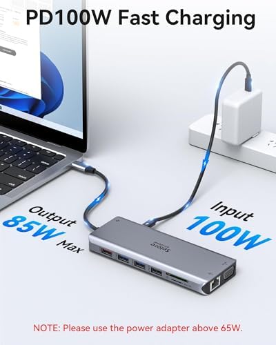 Selore USB C Docking Station Dual Monitor, 14-in-1 Laptop Docking Station - Image 5