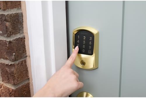 Schlage Encode Smart WiFi Deadbolt Lock with Greenwich Trim, Satin Brass - Image 6