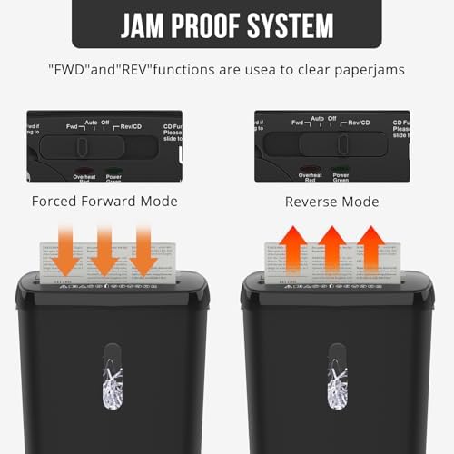Suntiko 10-Sheet Strip Cut Paper Shredder Black - Image 4