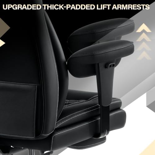 600LBS Big and Tall Office Chair,Reclining Heavy Duty Executive Desk Chair - Image 4
