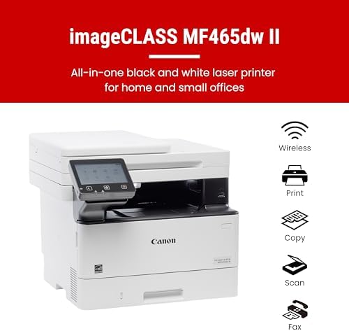 Canon imageCLASS MF465dw II - Monochrome Wireless Duplex Laser Printer with Print, Copy, Scan, Fax, Expandable Paper Capacity, 42 PPM - Image 2