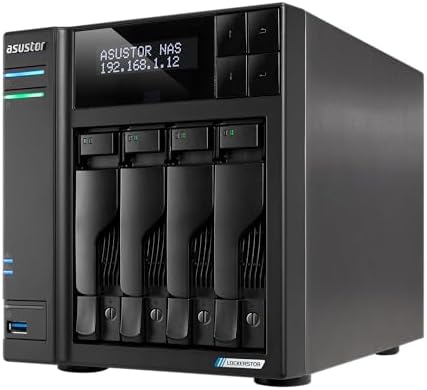 Asustor Lockerstor 4 Gen2+ AS6704T v2 4 Bay NAS for Content Creators by Asustor