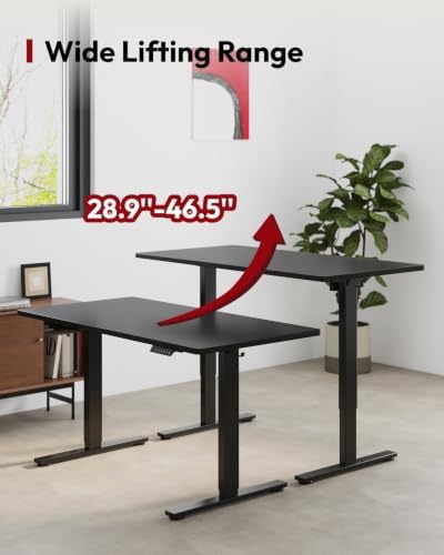 SANODESK 40''x24'' One-Piece Height Adjustable Electric Standing Desk - Image 7