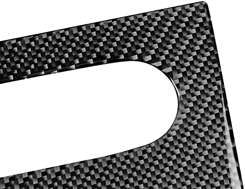 Real Black Carbon Fiber Car Co-Pilot Glove Storage Box Switch External Panel Anti-Scratch Cover Sticker Compatible with Benz Smart Fortwo 2011 2012 2013 2014 2015 Auto Interior Accessories 1pc - Image 6