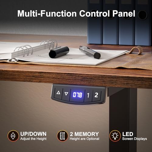 Korfile 63" L Shaped Standing Desk Height Adjustable Memory Presets - Image 5