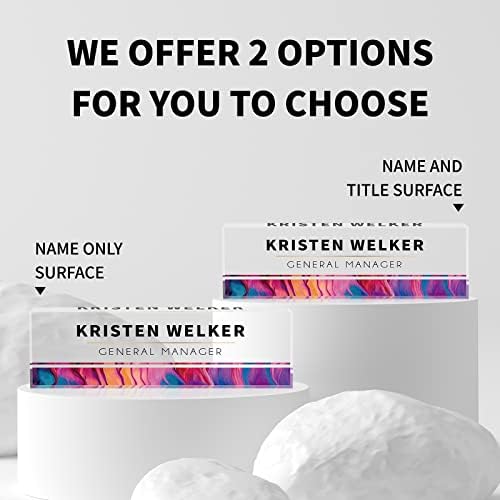 SalaGraphics Desk Name Plate Personalized, Custom for Desk, Office Decor Women Men, Acrylic Accessories, Gifts Coworkers Boss Teacher, Employee Appreciation (Rainbow), 8''(L)x2.5(W) - Image 2