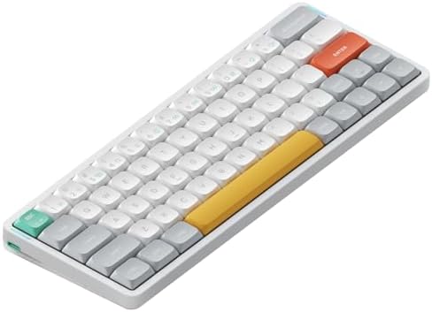 nuphy Air60 V2 Portable Wireless Keyboard 60% Low Profile Mechanical Keyboard Support QMK/VIA Compatible with Windows/mac OS/Linux Supports Bluetooth 5.1/2.4GHz/USB-C White - Gateron Cowberrry Switch by NuPhy