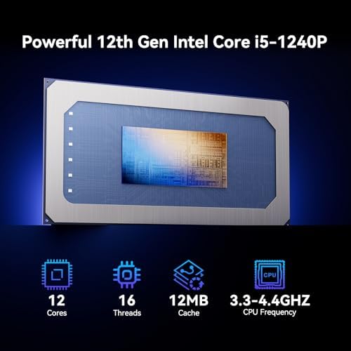 Intel NUC 12 Pro, for ASUS NUC 12 Pro, Wall Street Canyon NUC12WSHi5 Mini PC, 12TH GEN Intel Core i5-1240P, 12-Cores, Upto 4.4 GHz Turbo, 28W Intel Iris Xe Graphics, 16GB RAM, 512GB SSD, Win 11 Pro - Image 2