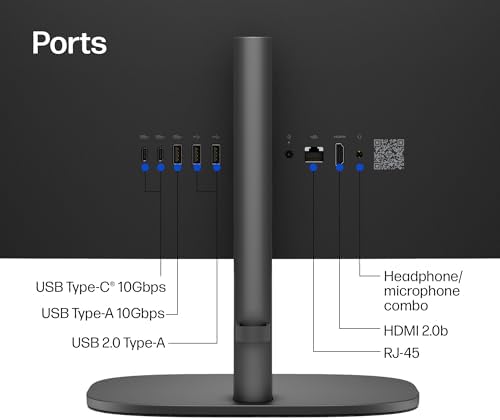 HP OmniStudio 27 inch All-in-One Desktop Next Gen AI PC, FHD Display, AMD Ryzen AI 7 445, 16 GB RAM, 512 GB SSD, AMD Radeon 840M Graphics, Windows 11 Home, Jet Black, 27-cw0102 (2026) - Image 5