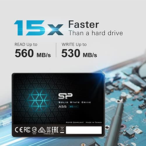 Silicon Power 1TB SSD 3D NAND A55 SLC Cache Performance Boost SATA III 2.5" Internal Solid State Drive (SP001TBSS3A55S25) - Image 2