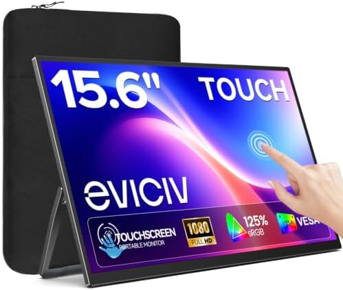 EVICIV Portable Monitor Touchscreen 15.6" 10-Point Touch Travel Monitor by EVICIV