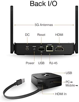 QuattroPod Mini | 5G WiFi Wireless Presentation Facility HDMI Transmitter & Receiver for Streaming 4K from Laptop, PC, Smartphone to HDTV/Projector (1T1R) [2023 OTA Update] - Image 5