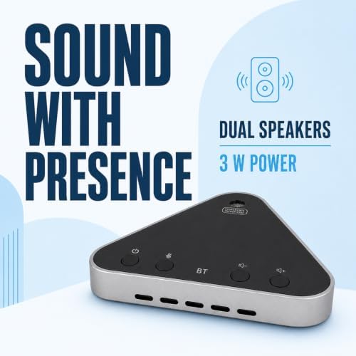 Bluetooth Conference Speaker and Microphone, Bluetooth Speakerphone for Small Meeting Room，Wireless Conference Speaker 360°Voice Pick up with Noise Cancellation Mics for Computer/Laptop - Image 5