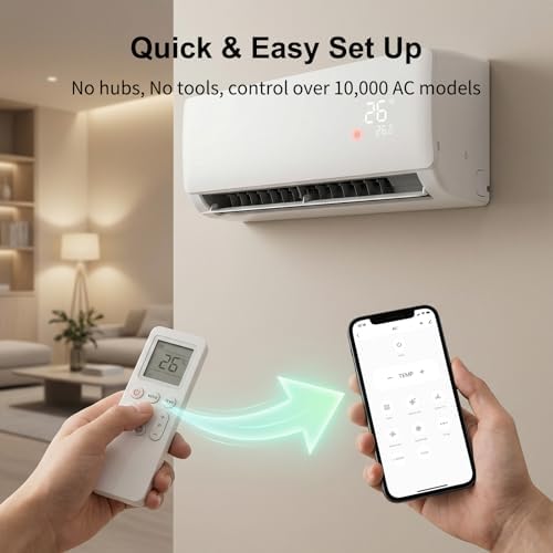WOOX Smart Air Conditioner & Heater Pump Controller, WiFi IR Remote Control for Mini Split AC, Portable & Window AC, Temperature and Humidity Automation Controllers, Compatible with Alexa/Google - Image 6
