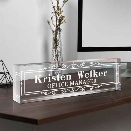 Custom Engraved Name Plate for Desk, Acrylic Desk Name Plate Personalized - Image 5