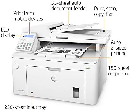 HP Laserjet Pro M227fdn All-in-One Monochrome Laser Printer with Auto Two-Sided Printing, Mobile Printing, Fax & Built-in Ethernet, Amazon Dash Replenishment Ready (G3Q79A) (Renewed) - Image 2