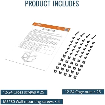 Tecmojo 18U Wall Mount Rack, Server Rack,Open Frame Server Rack,Network Rack for 19inch Computer/AV/Data/IT/Media Equipment,18inch Depth,16inch Apart Mounting Holes,Swing Gate,Square and Tapped Holes - Image 6