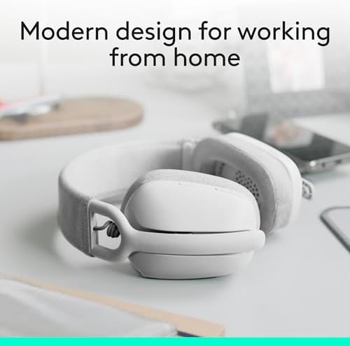Logitech Zone Vibe 100 Wireless Over Ear Headphones - Off White - Image 2