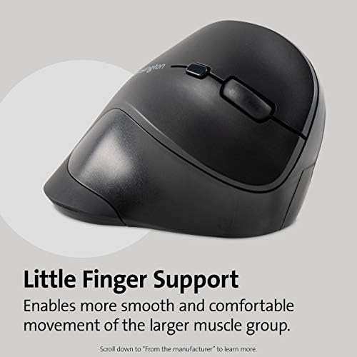 Kensington Ergonomic Vertical Wireless Mouse (K75575WW), Grey/Black - Image 3