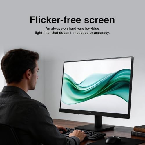 HP 24" Series 3 Pro 324pv FHD Monitor with 5 ms Response Time, Anti-Glare, Flicker Free, VESA Mount (100x100mm), HDMI, VGA & Dockztorm USB Port Expander, Black - Image 4