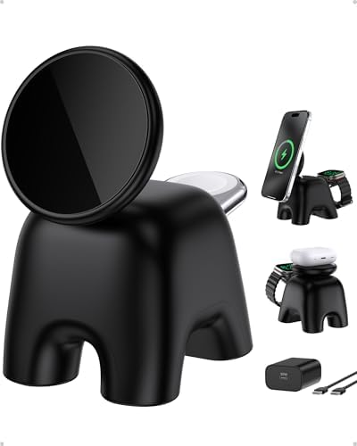 Magnetic Wireless Charging Station, Charger Stand for iPhone Apple Watch by AOK-AOK