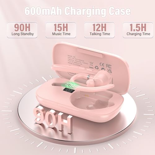 Bluetooth Headset, 90Hrs Bluetooth 5.3 Earpiece, APTX HD Audio, Mute Button - Image 2