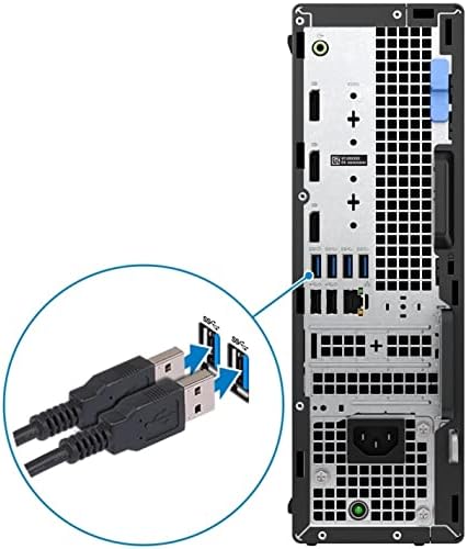 Dell OptiPlex 7000 Desktop Computer - Intel Core i5 12th Gen i5-12500 Hexa-core (6 Core) 3 GHz - 16 GB RAM DDR4 SDRAM - 256 GB M.2 PCI Express NVMe 3.0 x4 SSD - Small Form Factor - Black - Image 2