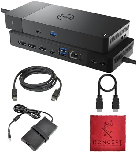 WD22TB4 Dell Thunderbolt 4 Dock, 40Gbps Docking Station USB-C USB-A by Koncept