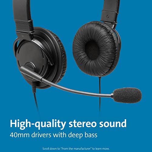 Kensington USB Hi-Fi Headphones with Microphone (K97601WW), Black - Image 2