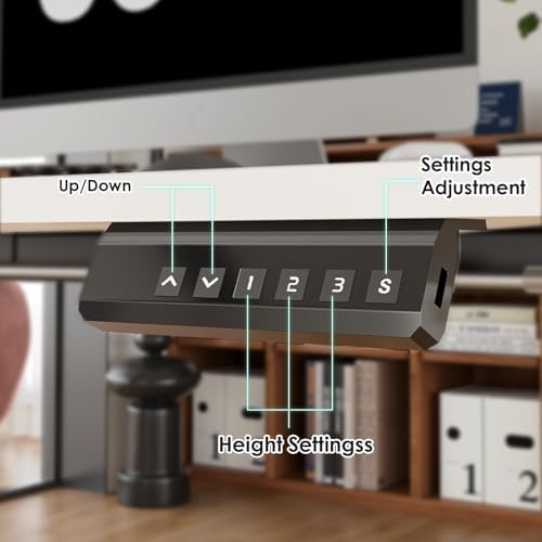 STARY Electric Standing Desk Adjustable Height Sit Stand Home Office Desk with Splice Board - Image 2