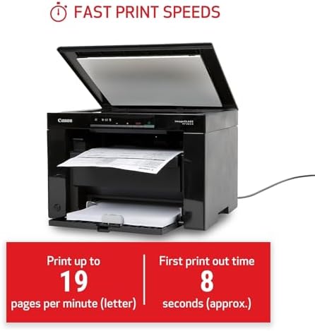 Canon imageCLASS MF3010 VP - Wired Monochrome Multifunction Laser Printer with Scanner, Copier, USB Cable Included, Up To 2,300 Page Toner Yield in Box, 19 PPM, Black - Image 5