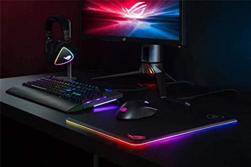 ASUS ROG Balteus Qi Vertical Gaming Mouse Pad with Wireless Qi Charging Zone, Hard Micro-Textured Gaming Surface, USB Pass-Through, Aura Sync RGB Lighting and Non-Slip Base (12.6” X 14.6”) (Renewed) - Image 7