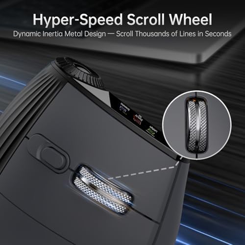 Ergonomic Vertical Mouse Wireless, Rechargeable Bluetooth Ultra-Fast Scrolling 4800 DPI Ergo Mouse, 2.4G Quiet Clicks 6 Buttons RGB Optical Mice, 3 Multi-Device Connectivity for Mac, Laptop - Image 5