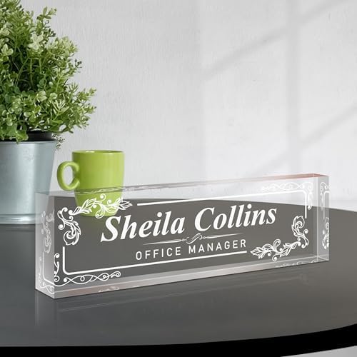 Custom Name Plate for Desk, Employee Appreciation Gifts, Office Decor by Spricoz