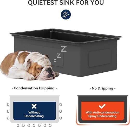 Lordear Matte Black Kitchen Sink 30 Inch Undermount Ledge Workstation T304 16 Gauge Stainless Steel Single Bowl Under Counter Basin with Built-in Accessories 30x19x10 Inch - Image 5