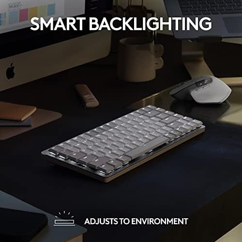 Logitech MX Mechanical Mini Mac Wireless Keyboard Low-Profile - Space Grey - Image 4